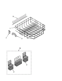Lower Rack Parts, Optional Parts (Not Included) parts for Kenmore Dishwasher 665.17022400 (66517022400, 665 17022400) from AppliancePartsPros.com