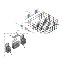 Lower Rack Parts, Optional Parts (Not Included) parts for Kenmore Dishwasher 665.17039402 (66517039402, 665 17039402) from AppliancePartsPros.com