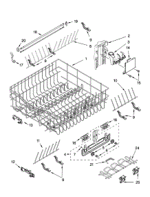 Upper Rack And Track Parts parts for Kenmore Dishwasher 665.16494300 (66516494300, 665 16494300) from AppliancePartsPros.com