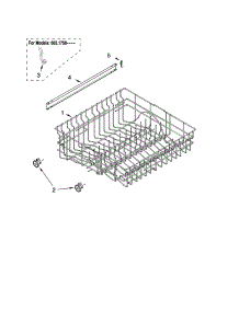 Upper Rack And Track Parts parts for Kenmore Dishwasher 665.16503200 (66516503200, 665 16503200) from AppliancePartsPros.com
