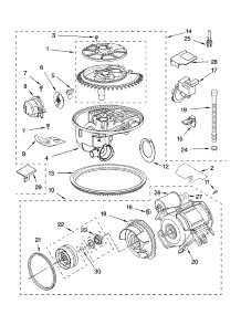 Pump And Motor Parts parts for Kenmore Dishwasher 665.16512202 (66516512202, 665 16512202) from AppliancePartsPros.com
