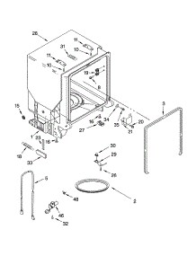 Tub And Frame Parts parts for Kenmore Dishwasher 665.16534200 (66516534200, 665 16534200) from AppliancePartsPros.com