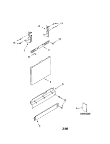 Door And Panel parts for Kenmore Dishwasher 665.16552200 (66516552200, 665 16552200) from AppliancePartsPros.com