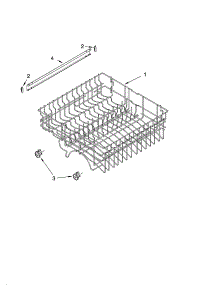 Upper Rack And Track Parts parts for Kenmore Dishwasher 665.16552201 (66516552201, 665 16552201) from AppliancePartsPros.com