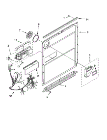 Door And Latch Parts parts for Kenmore Dishwasher 665.16552201 (66516552201, 665 16552201) from AppliancePartsPros.com