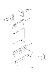 Door And Panel Parts parts for Kenmore Dishwasher 665.16552202 (66516552202, 665 16552202) from AppliancePartsPros.com