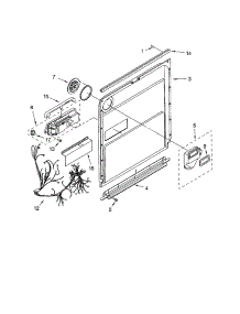 Door And Latch parts for Kenmore Dishwasher 665.16559200 (66516559200, 665 16559200) from AppliancePartsPros.com