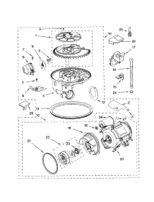 Pump And Motor parts for Kenmore Dishwasher 665.16559200 (66516559200, 665 16559200) from AppliancePartsPros.com