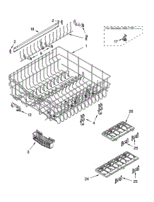 Upper Rack And Track Parts parts for Kenmore Dishwasher 665.16572201 (66516572201, 665 16572201) from AppliancePartsPros.com