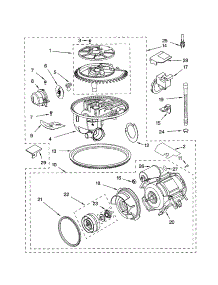 Pump And Motor parts for Kenmore Dishwasher 665.16574200 (66516574200, 665 16574200) from AppliancePartsPros.com