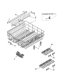 Upper Rack And Track parts for Kenmore Dishwasher 665.16579200 (66516579200, 665 16579200) from AppliancePartsPros.com