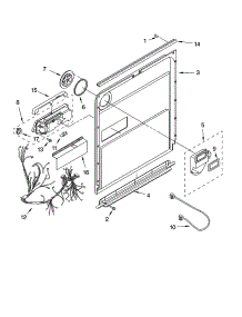 Door And Latch Parts parts for Kenmore Dishwasher 665.16579202 (66516579202, 665 16579202) from AppliancePartsPros.com