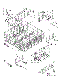 Upper Rack And Track Parts parts for Kenmore Dishwasher 665.16582201 (66516582201, 665 16582201) from AppliancePartsPros.com
