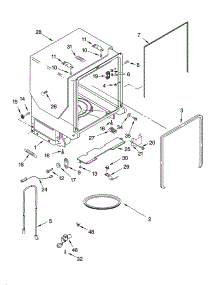 Tub And Frame Parts parts for Kenmore Dishwasher 665.16584200 (66516584200, 665 16584200) from AppliancePartsPros.com