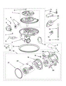 Pump And Motor Parts parts for Kenmore Dishwasher 665.16584200 (66516584200, 665 16584200) from AppliancePartsPros.com