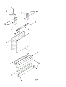 Door And Panel Parts parts for Kenmore Dishwasher 665.16584200 (66516584200, 665 16584200) from AppliancePartsPros.com