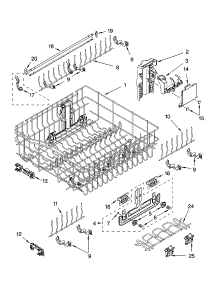 Upper Rack And Track Parts parts for Kenmore Dishwasher 665.16584200 (66516584200, 665 16584200) from AppliancePartsPros.com