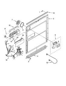 Door And Latch Parts parts for Kenmore Dishwasher 665.16584202 (66516584202, 665 16584202) from AppliancePartsPros.com