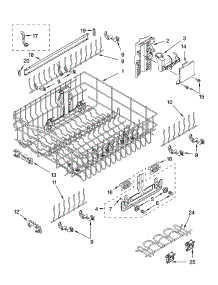 Upper Rack And Track Parts parts for Kenmore Dishwasher 665.16584202 (66516584202, 665 16584202) from AppliancePartsPros.com