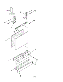 Door And Panel Parts parts for Kenmore Dishwasher 665.16589201 (66516589201, 665 16589201) from AppliancePartsPros.com