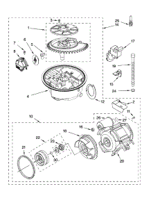Pump And Motor Parts parts for Kenmore Dishwasher 665.17042400 (66517042400, 665 17042400) from AppliancePartsPros.com