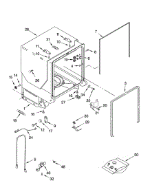 Tub And Frame Parts parts for Kenmore Dishwasher 665.17042400 (66517042400, 665 17042400) from AppliancePartsPros.com