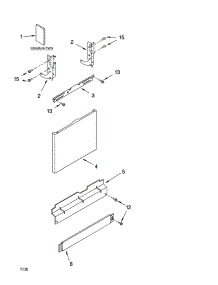 Door And Panel Parts parts for Kenmore Dishwasher 665.17049402 (66517049402, 665 17049402) from AppliancePartsPros.com