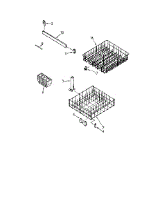 Dishrack parts for Kenmore Dishwasher 665.1711590 (6651711590, 665 1711590) from AppliancePartsPros.com