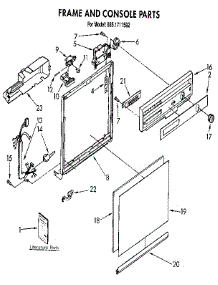 Frame And Console parts for Kenmore Dishwasher 665.1711592 (6651711592, 665 1711592) from AppliancePartsPros.com