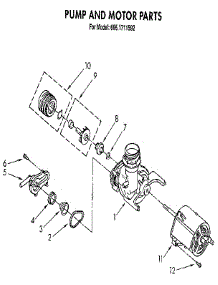 Pump And Motor parts for Kenmore Dishwasher 665.1711592 (6651711592, 665 1711592) from AppliancePartsPros.com