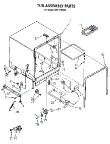 Tub Assembly parts for Kenmore Dishwasher 665.1711592 (6651711592, 665 1711592) from AppliancePartsPros.com