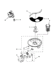 Pump And Motor Parts parts for Kenmore Dishwasher 665.17152K210 (66517152K210, 665 17152K210) from AppliancePartsPros.com