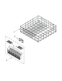 Lower Rack Parts parts for Kenmore Dishwasher 665.17152K211 (66517152K211, 665 17152K211) from AppliancePartsPros.com