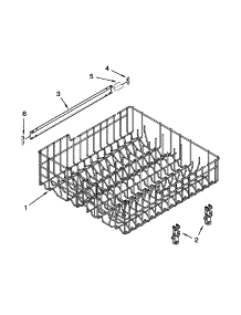 Upper Rack And Track Parts parts for Kenmore Dishwasher 665.17152K212 (66517152K212, 665 17152K212) from AppliancePartsPros.com