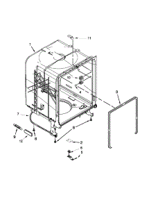 Tub And Frame Parts parts for Kenmore Dishwasher 665.17152K212 (66517152K212, 665 17152K212) from AppliancePartsPros.com