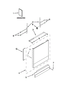 Door And Panel Parts parts for Kenmore Dishwasher 665.17152K216 (66517152K216, 665 17152K216) from AppliancePartsPros.com