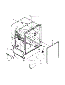 Tub And Frame Parts parts for Kenmore Dishwasher 665.17152K216 (66517152K216, 665 17152K216) from AppliancePartsPros.com