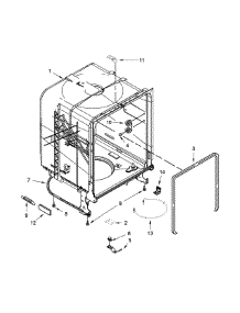 Tub And Frame Parts parts for Kenmore Dishwasher 665.17152K217 (66517152K217, 665 17152K217) from AppliancePartsPros.com