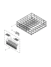 Lower Rack Parts parts for Kenmore Dishwasher 665.17159K212 (66517159K212, 665 17159K212) from AppliancePartsPros.com