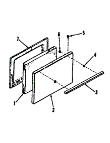 Oven Door Section For Model No. 911.6228710 parts for Kenmore Range 911.6298710 (9116298710, 911 6298710) from AppliancePartsPros.com