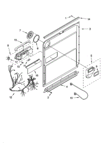 Door And Latch Parts parts for Kenmore Dishwasher 665.17593202 (66517593202, 665 17593202) from AppliancePartsPros.com