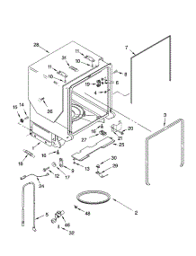 Tub And Frame Parts parts for Kenmore Dishwasher 665.17594202 (66517594202, 665 17594202) from AppliancePartsPros.com