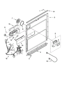 Door And Latch Parts parts for Kenmore Dishwasher 665.17599201 (66517599201, 665 17599201) from AppliancePartsPros.com