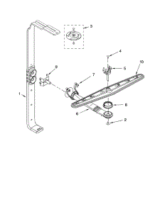 Upper Wash And Rinse Parts parts for Kenmore Dishwasher 665.17602300 (66517602300, 665 17602300) from AppliancePartsPros.com
