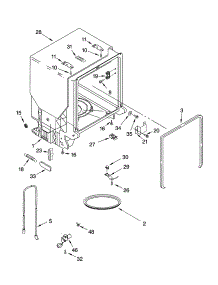Tub And Frame Parts parts for Kenmore Dishwasher 665.17609300 (66517609300, 665 17609300) from AppliancePartsPros.com