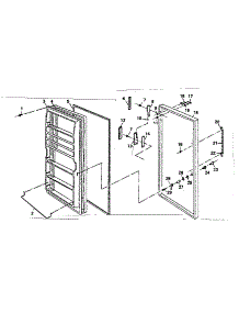 Door Parts parts for Kenmore Freestanding Freezer 757.721920 (757721920, 757 721920) from AppliancePartsPros.com