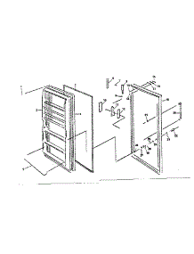 Freezer Door Parts parts for Kenmore Freestanding Freezer 757.725921 (757725921, 757 725921) from AppliancePartsPros.com
