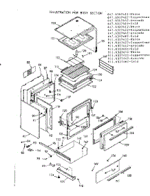 Body Section parts for Kenmore Range 911.6317422 (9116317422, 911 6317422) from AppliancePartsPros.com