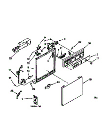 Frame And Console parts for Kenmore Dishwasher 665.16751790 (66516751790, 665 16751790) from AppliancePartsPros.com