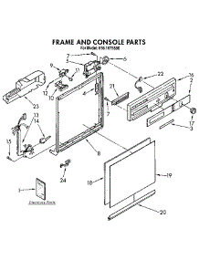 Frame And Console parts for Kenmore Dishwasher 665.1675590 (6651675590, 665 1675590) from AppliancePartsPros.com